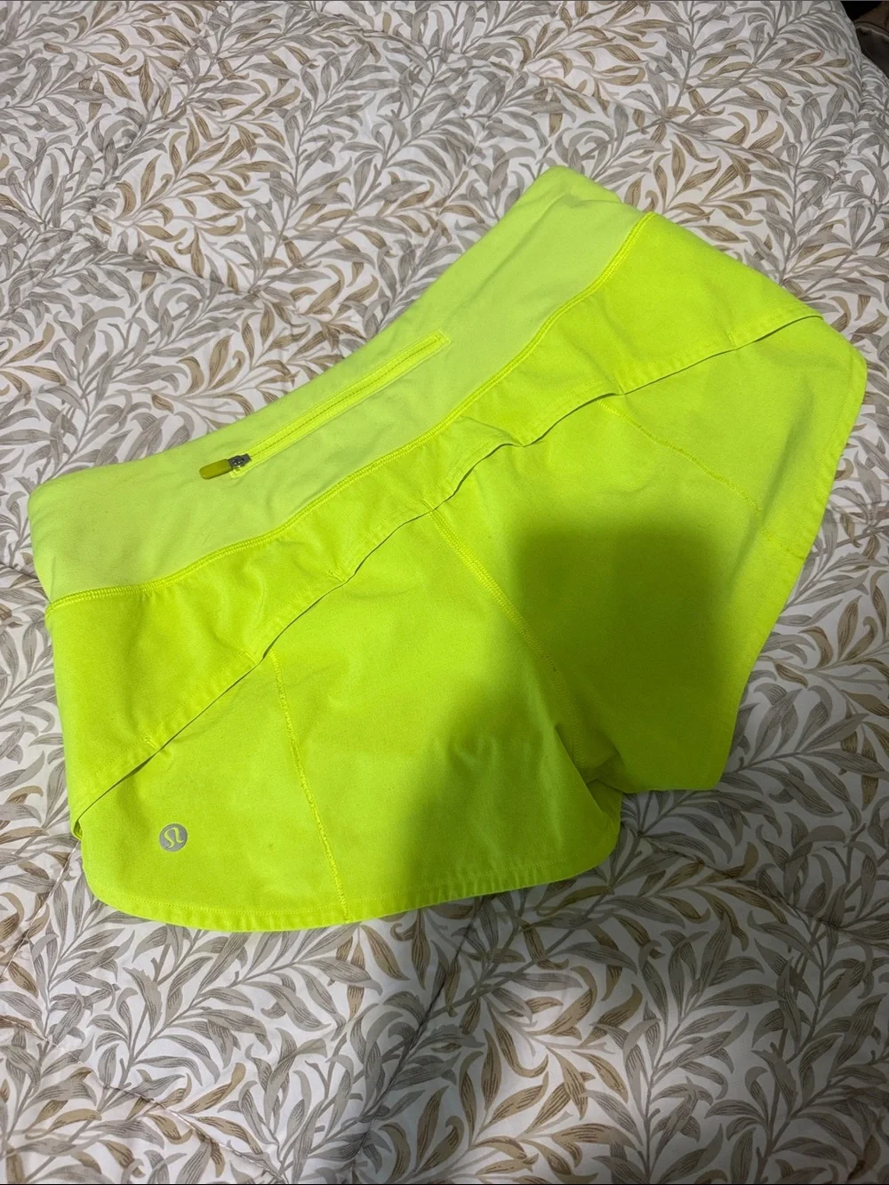 lululemon athletica Neon Yellow Running Shorts